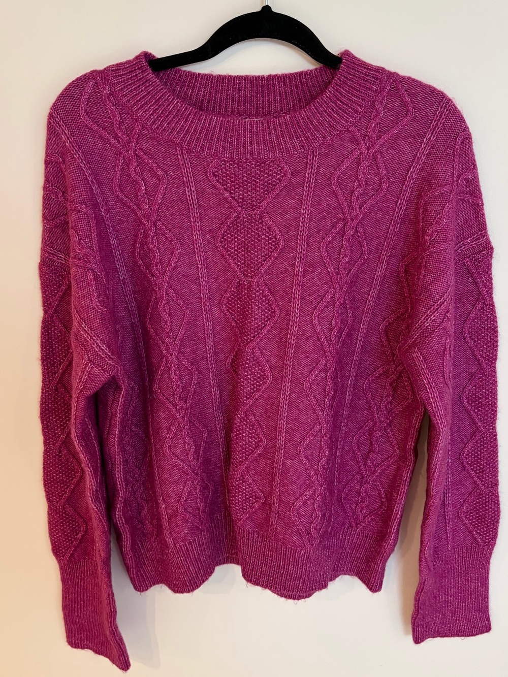 Max Studio Women's Pink Cable Knit Sweater